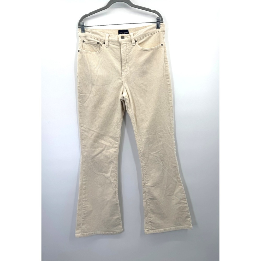 Lucky Brand Stevie High Rise Flare Cream Corduroy Pant 12/31 R Fisherman Cozy